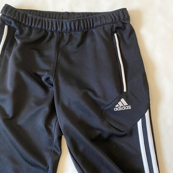 Adidas Soccer Track Warm Up Pants Ankle Zip Black Size Small - Picture 2 of 6